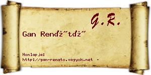 Gan Renátó névjegykártya